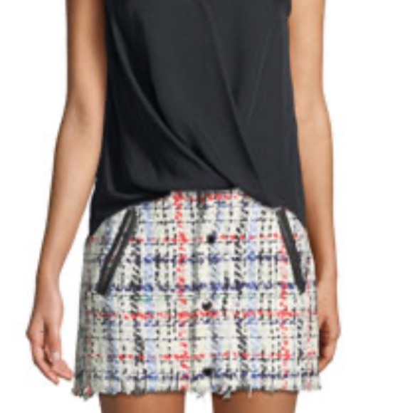 Rag & Bone Otis Snap Front Linton Tweed Mini Skirt.     Women’s size 2 - Picture 7 of 11